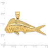 Gold Polished Fish Pendants