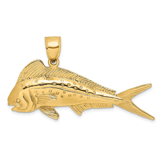 Gold Polished Fish Pendants