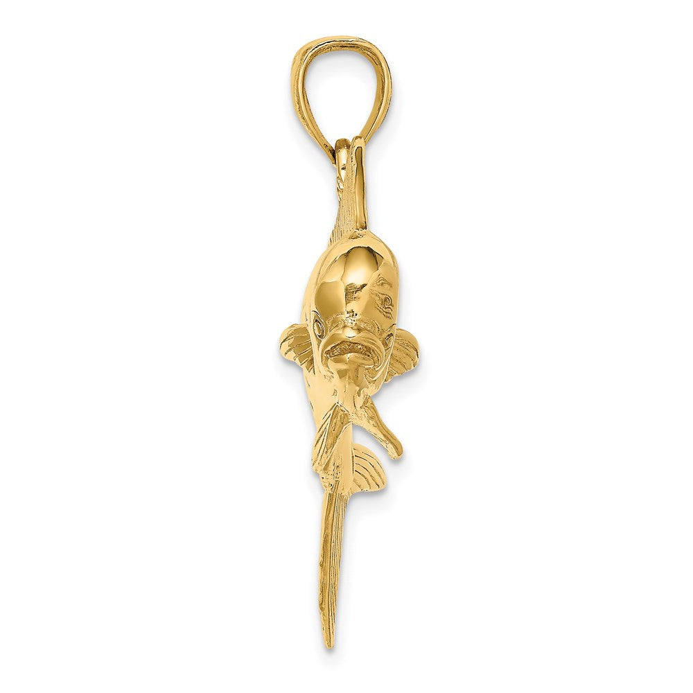 Gold Polished Fish Pendants