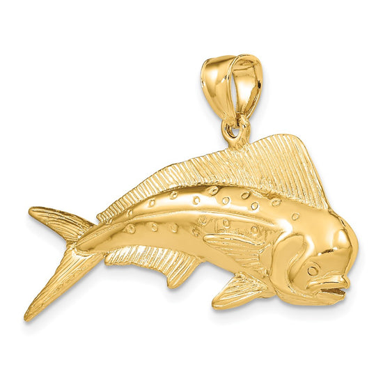 Gold Polished Fish Pendants