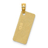 14K Texture Small NEW JERSEY OCEAN CITY License Plate Charm