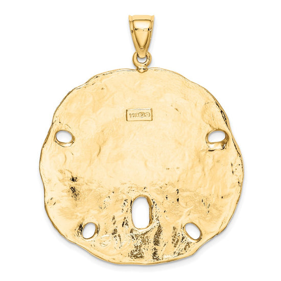 Gold Polished Sand Dollar Pendants