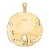 Gold Polished Sand Dollar Pendants