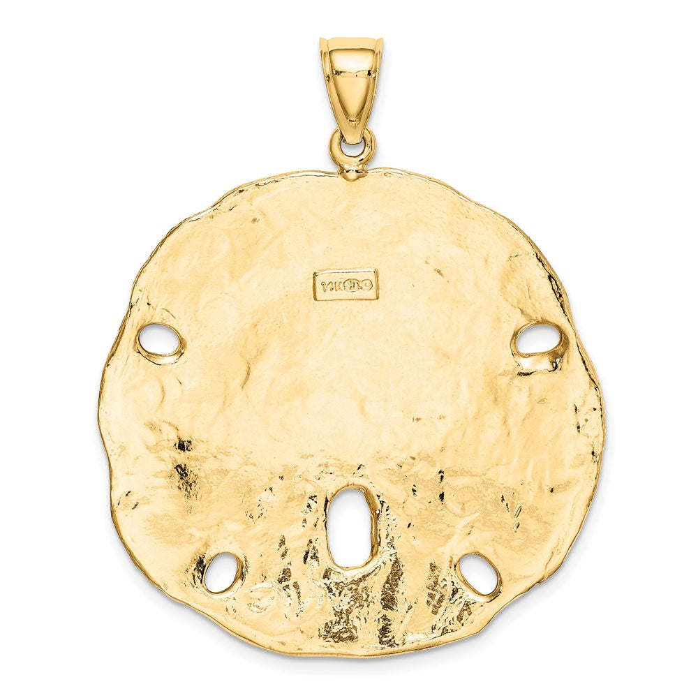 Gold Polished Sand Dollar Pendants
