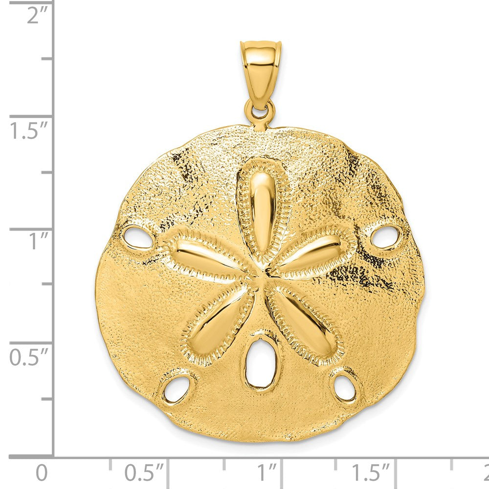 Gold Polished Sand Dollar Pendants