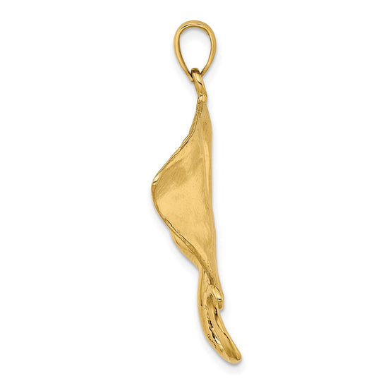14k Polished Large Stingray Charm