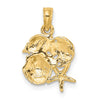 Gold Polished Sea Shell Pendants