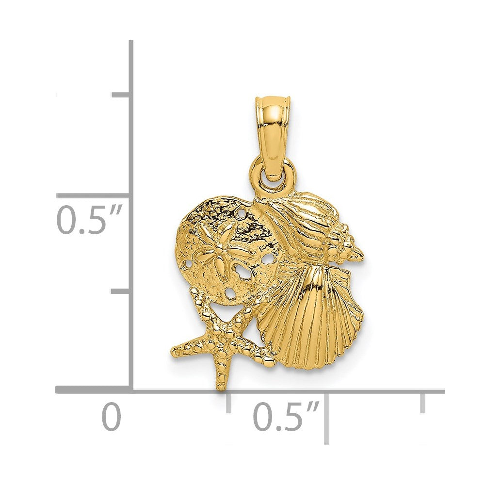 Gold Polished Sea Shell Pendants