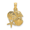 Gold Polished Sea Shell Pendants