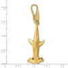14K 3-D Hammerhead Shark with Rope Bail Charm