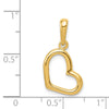 14K Polished Heart Pendant