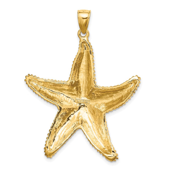 Gold Polished Starfish Pendants