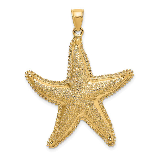 Gold Polished Starfish Pendants