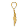Gold Polished Fish Hook Pendants