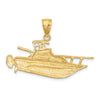 Gold Polished Fish Hook Pendants