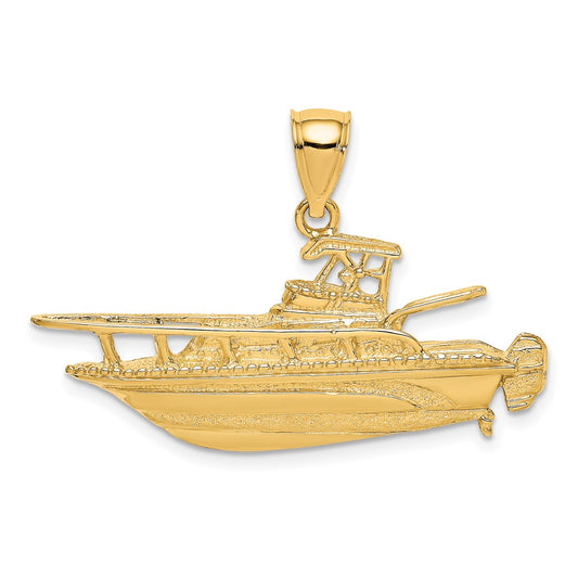Gold Polished Fish Hook Pendants