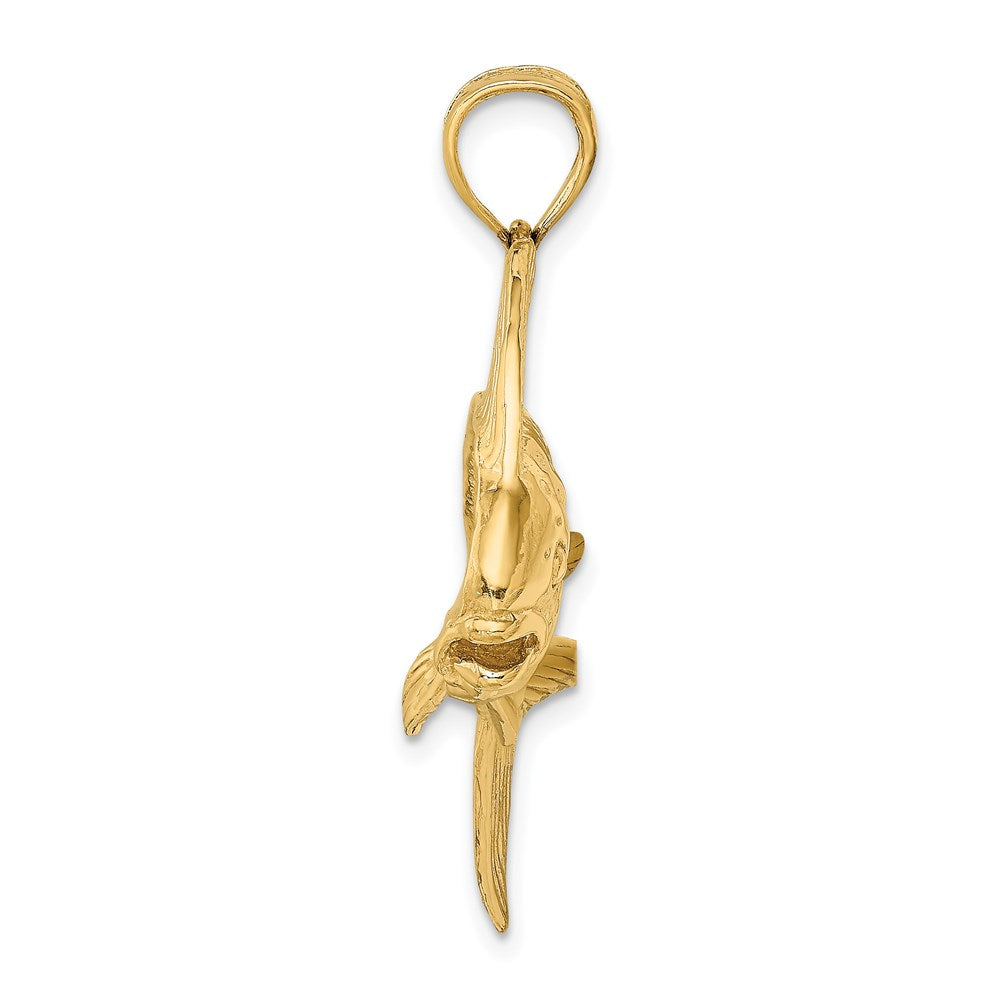Gold Polished Fish Pendants
