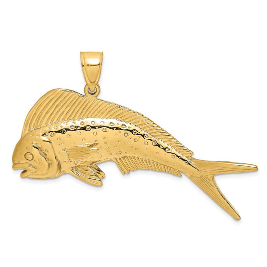 Gold Polished Fish Pendants