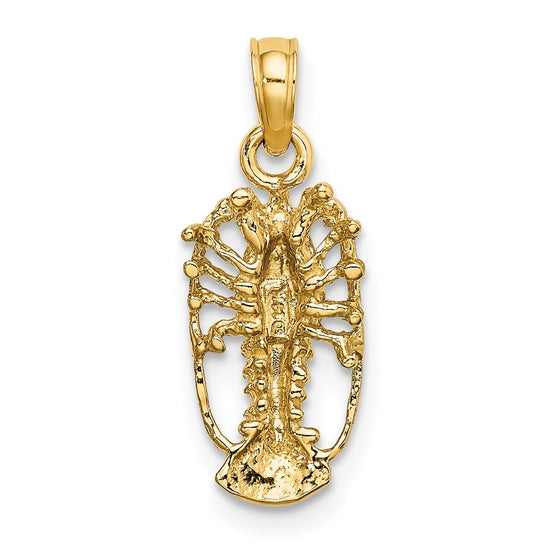 Gold Polished Lobster Pendants