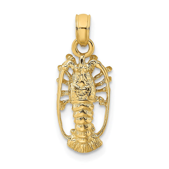 Gold Polished Lobster Pendants