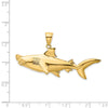 14K Large 3-D Hammerhead Shark Charm