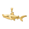 14K Large 3-D Hammerhead Shark Charm