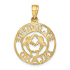 14K ST. GEORGE ISLAND with DOLPHINS Circle Charm