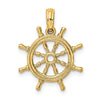 Gold Polished Ship Wheel Pendants
