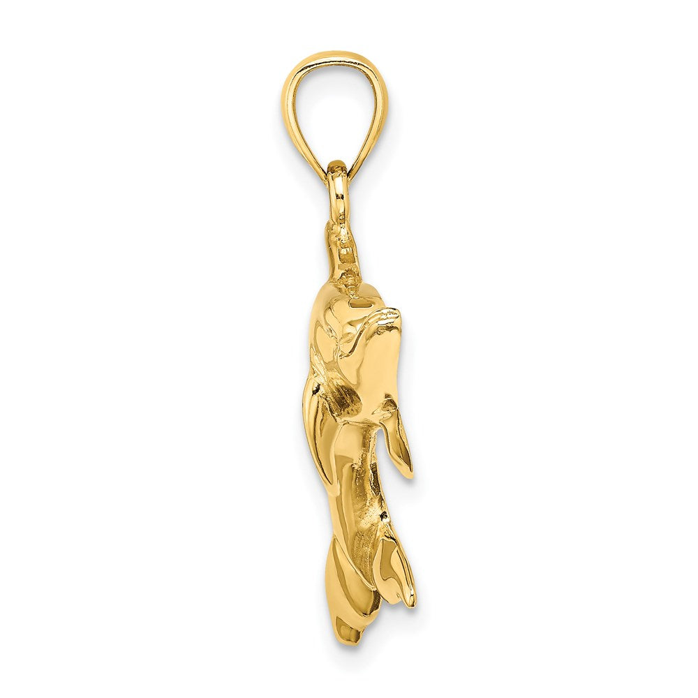 Gold Polished Dolphin Pendants