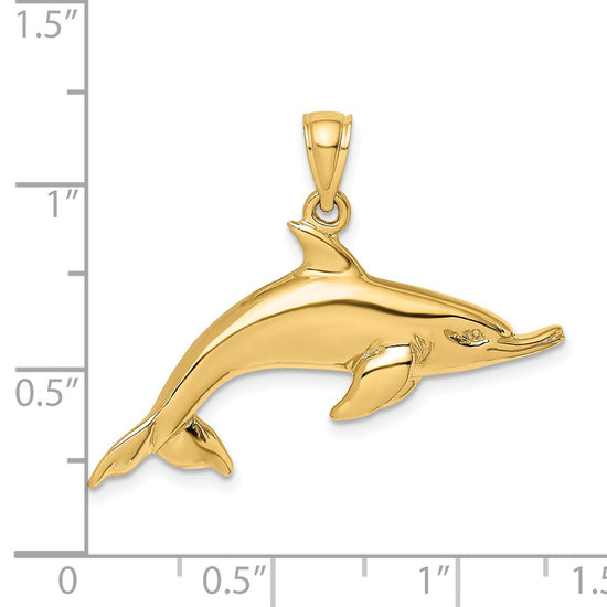 Gold Polished Dolphin Pendants