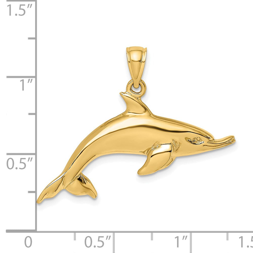 Gold Polished Dolphin Pendants