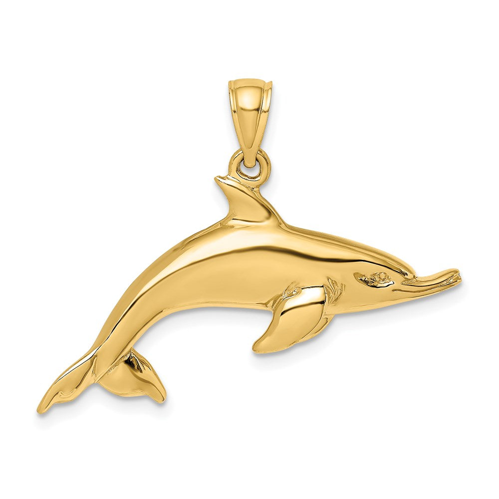 Gold Polished Dolphin Pendants