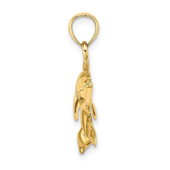 Gold Polished Dolphin Pendants