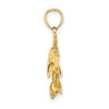 14K Polished Swimming Dolphin Charm