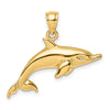Gold Polished Dolphin Pendants