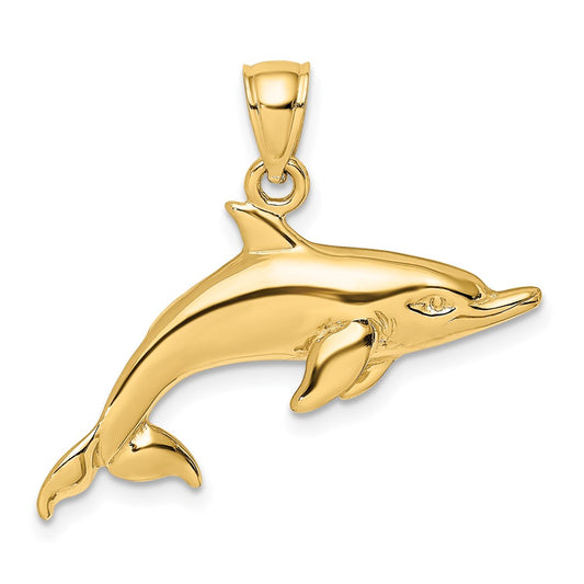 Gold Polished Dolphin Pendants