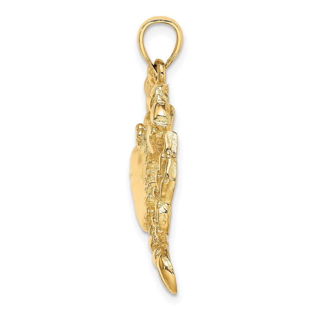14K Large Blue Crab Charm