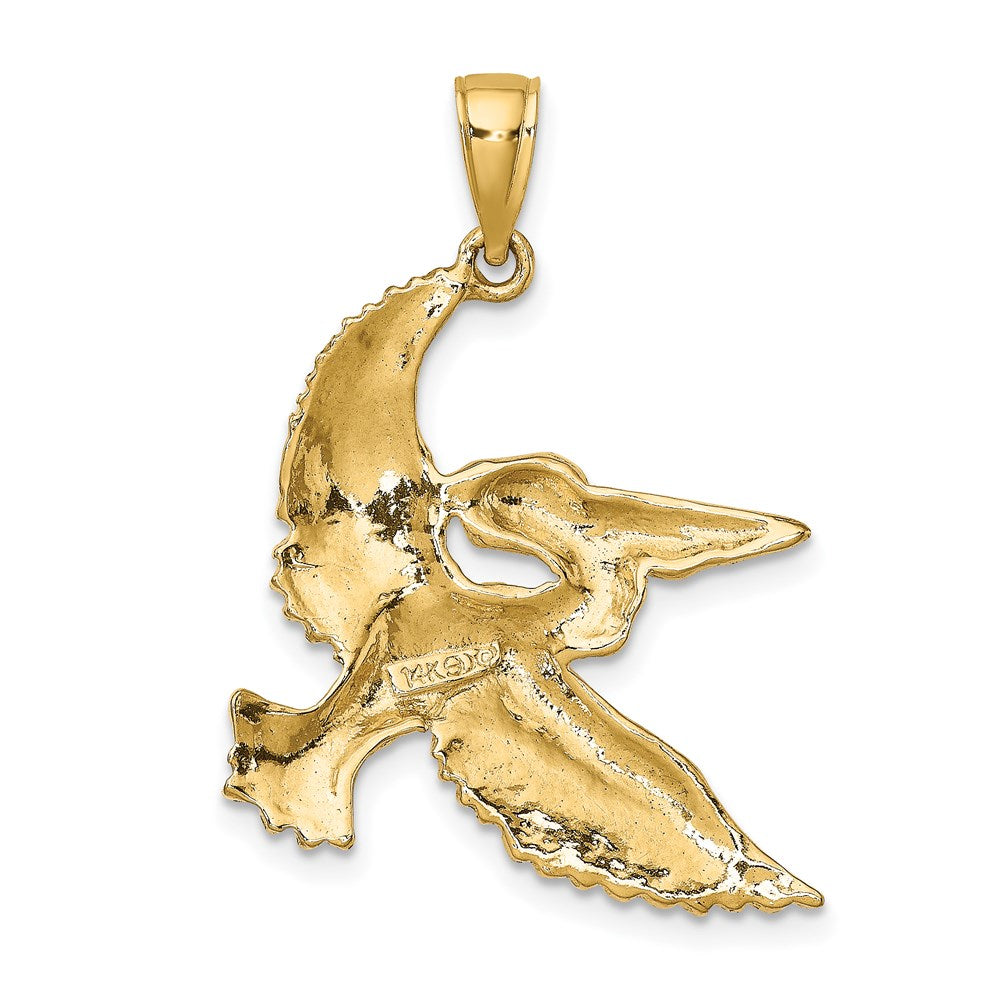 Gold Polished Pelican Pendants
