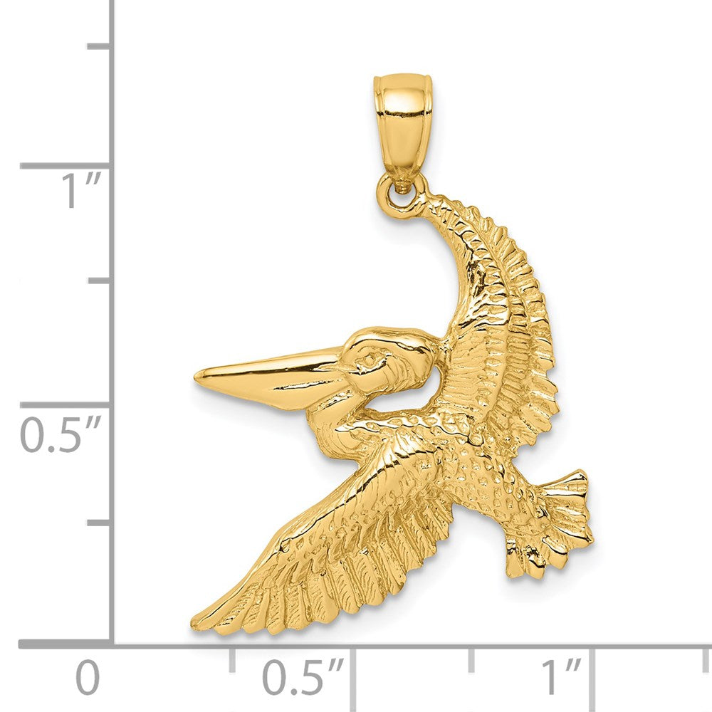 Gold Polished Pelican Pendants