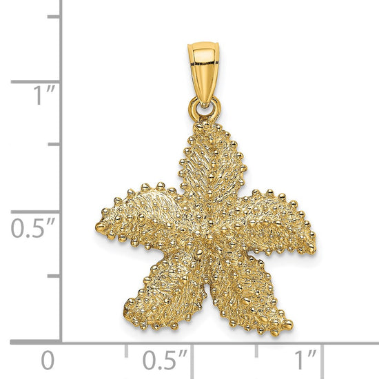 Gold Polished Starfish Pendants