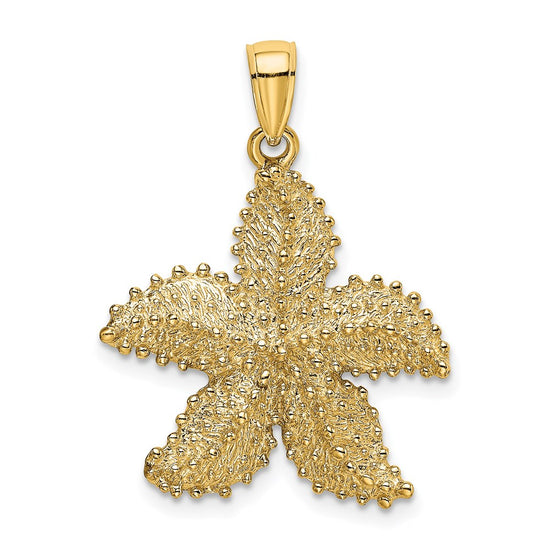 Gold Polished Starfish Pendants