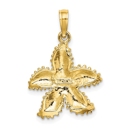 Gold Polished Starfish Pendants