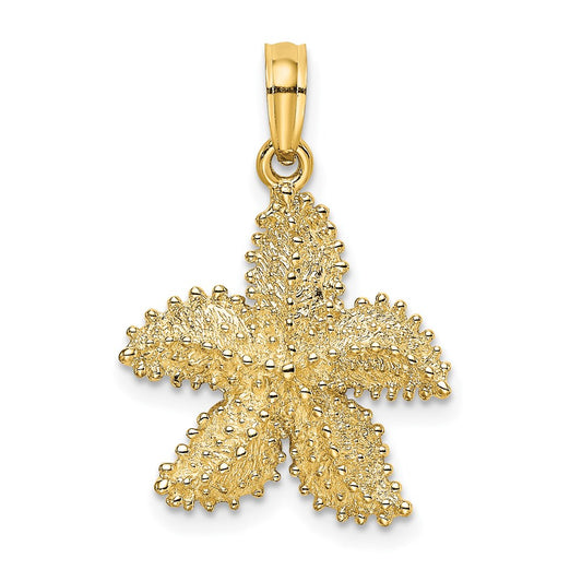 Gold Polished Starfish Pendants