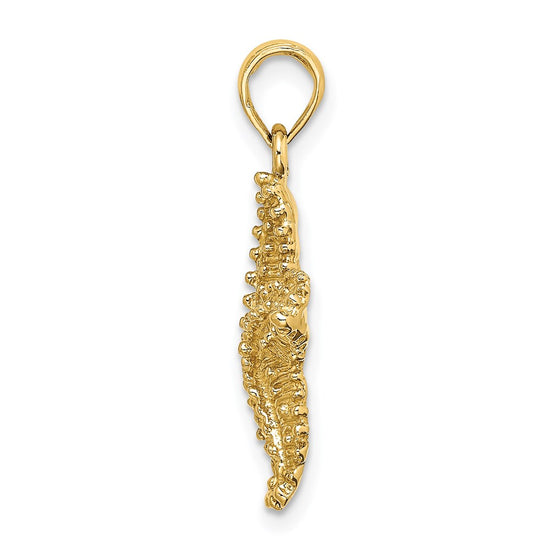 Gold Polished Starfish Pendants