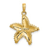 Gold Polished Starfish Pendants