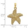 Gold Polished Starfish Pendants