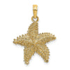 Gold Polished Starfish Pendants