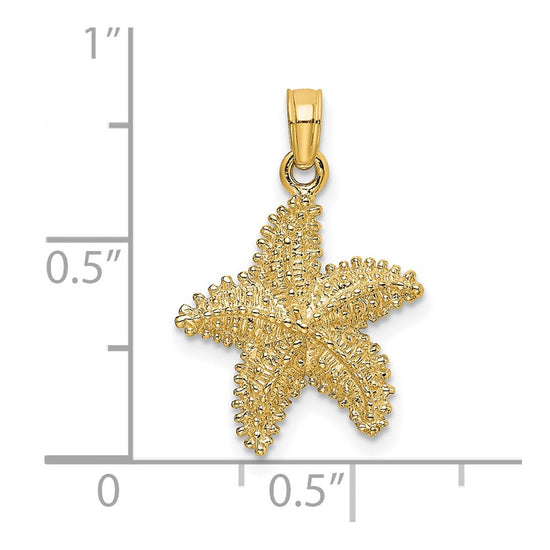 Gold Polished Starfish Pendants