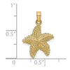 Gold Polished Starfish Pendants