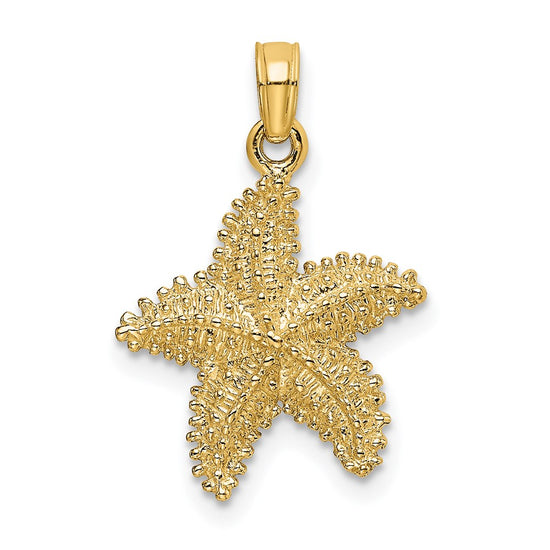 Gold Polished Starfish Pendants